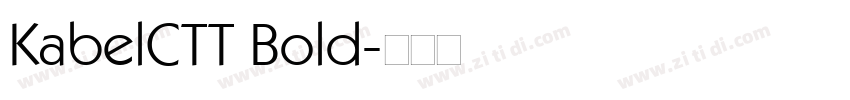 KabelCTT Bold字体转换